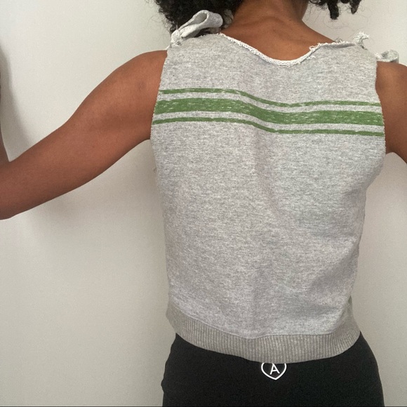 Sweatshirt Material Grey Tank Top Size Small - Picture 3 of 9